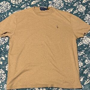Polo by Ralph Lauren Men's Beige Short Sleeve Tee